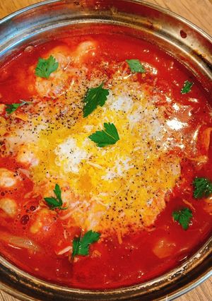 豚しゃぶとトマトのチーズ鍋-レシピのメイン写真