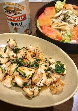 ビールに合う！鶏胸肉の大葉バター炒め☆-レシピのメイン写真