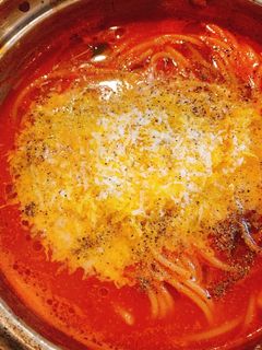 トマトとチーズのスープパスタ-レシピのメイン写真
