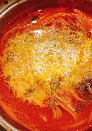 トマトとチーズのスープパスタ-レシピのメイン写真