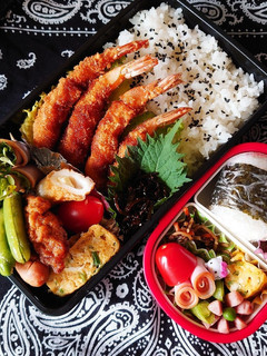 2020/6/10 エビフライ弁当-レシピのメイン写真