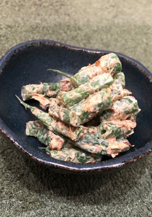 インゲンのおかかわさびマヨ和え-レシピのメイン写真