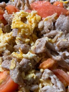 トマトでさっぱり!豚肉と卵の中華炒め-レシピのメイン写真