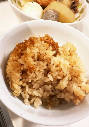そぼろ、おでんに！炊飯器で簡単味つき茶飯-レシピのメイン写真