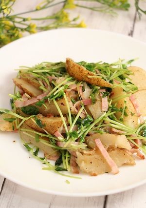 簡単!豆苗ジャーマンポテト-レシピのメイン写真
