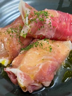 最強レシピ★クリームチーズと桃の生ハム巻-レシピのメイン写真