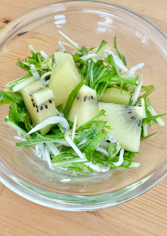 キウイと水菜しらすのさっぱりサラダ-レシピのメイン写真