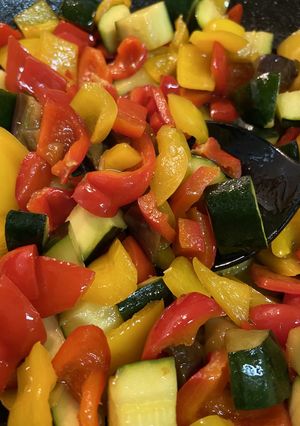 簡単☆パプリカと夏野菜の炒め煮-レシピのメイン写真
