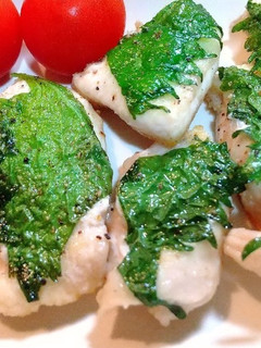 お弁当おかずにむね肉の大葉焼き♪-レシピのメイン写真