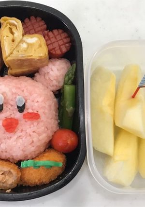 星のカービィ カービィ キャラ弁 幼稚園-レシピのメイン写真