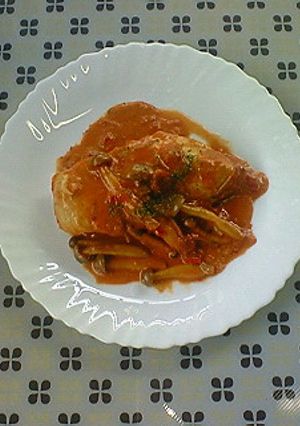 鶏肉ときのこのトマトクリームソース♡-レシピのメイン写真