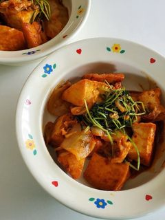 キムチと厚揚げの炒め物-レシピのメイン写真