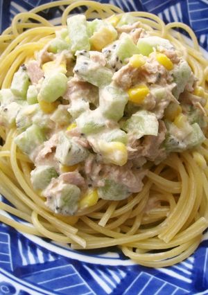 キウイとツナとコーンのパスタ-レシピのメイン写真