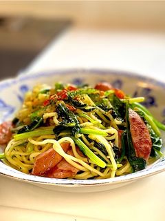市販のソースで簡単ペペロンチーノ焼きそば-レシピのメイン写真