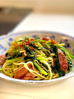 市販のソースで簡単ペペロンチーノ焼きそば-レシピのメイン写真