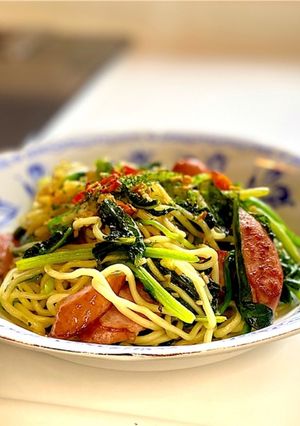 市販のソースで簡単ペペロンチーノ焼きそば-レシピのメイン写真