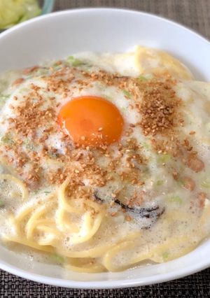【速攻】ふわふわ納豆パスタ-レシピのメイン写真