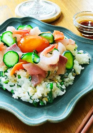 簡単☆とろっと卵が旨~い海鮮ちらし-レシピのメイン写真