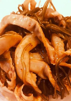 ホタテ干物とさきいかのお手軽キムチ-レシピのメイン写真