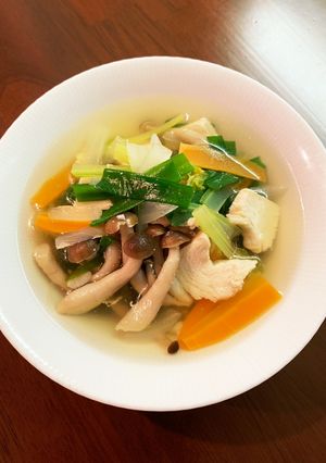 鶏胸肉＆野菜たっぷりコンソメスープ-レシピのメイン写真