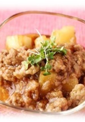 小さいジャガイモを使ってミンチで甘辛煮♡-レシピのメイン写真