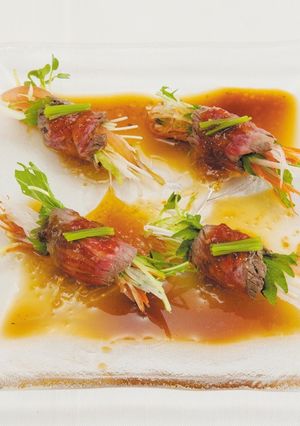 和牛を食べよう!福島牛タタキ彩り野菜巻き-レシピのメイン写真