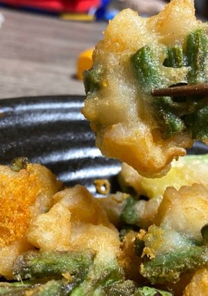混ぜるだけ♪ひと口えびインゲン揚げ♡-レシピのメイン写真