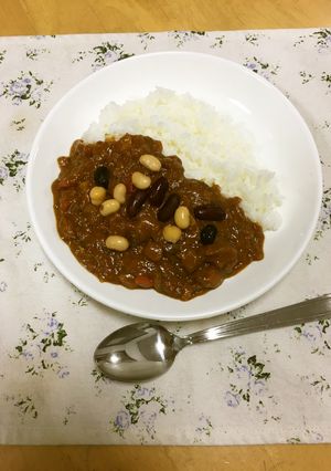 夏野菜とサバ缶のキーマカレー風-レシピのメイン写真