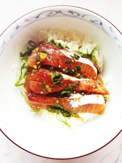 ヒラスの漬け丼-レシピのメイン写真