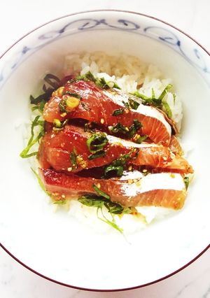 ヒラスの漬け丼-レシピのメイン写真