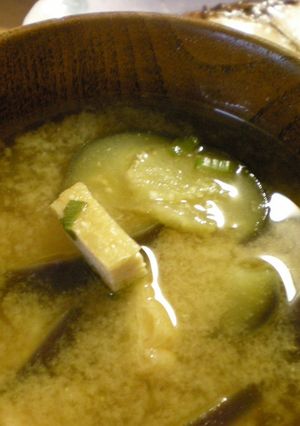 好相性♡ なすと油揚げのみそ汁-レシピのメイン写真