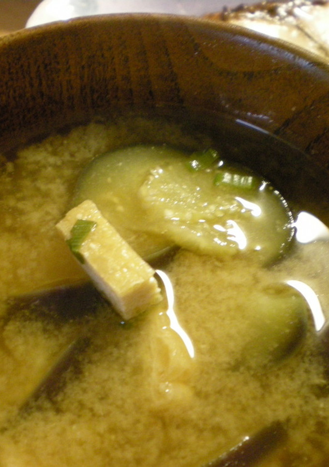 好相性♡ なすと油揚げのみそ汁-レシピのメイン写真