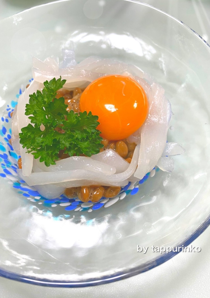 簡単5分火不使用☆おつまみ『イカ納豆』-レシピのメイン写真