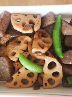 弁当にこんにゃくとレンコンの煮物★常備菜-レシピのメイン写真