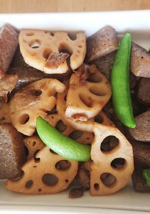 弁当にこんにゃくとレンコンの煮物★常備菜-レシピのメイン写真