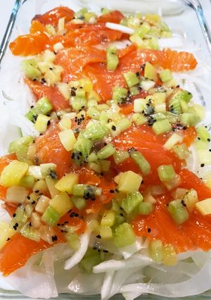 スモークサーモンのキウイマリネ-レシピのメイン写真