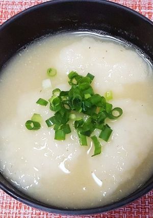 長芋(山芋)のすりおろし団子の味噌汁-レシピのメイン写真