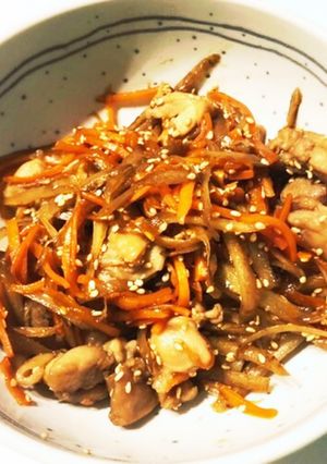 鶏肉入り☆きんぴら-レシピのメイン写真