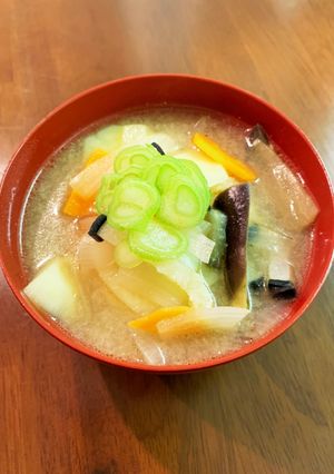 我が家のくじら味噌汁-レシピのメイン写真