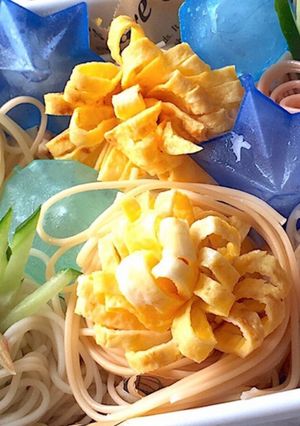 錦糸卵のお花　お弁当、お膳を華やかに-レシピのメイン写真