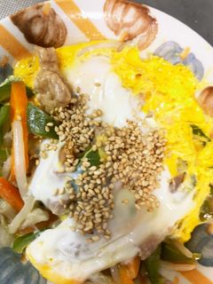 全てレンジスタミナ炒め味豚平焼き風-レシピのメイン写真