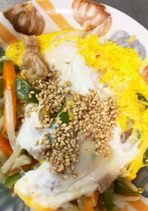 全てレンジスタミナ炒め味豚平焼き風-レシピのメイン写真
