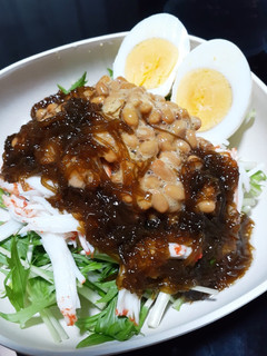 【簡単】納豆ともずく酢のダイエットサラダ-レシピのメイン写真
