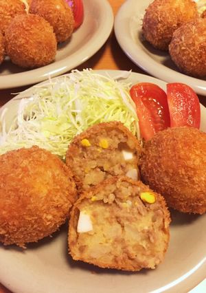 具沢山！玉子入りコロッケ-レシピのメイン写真