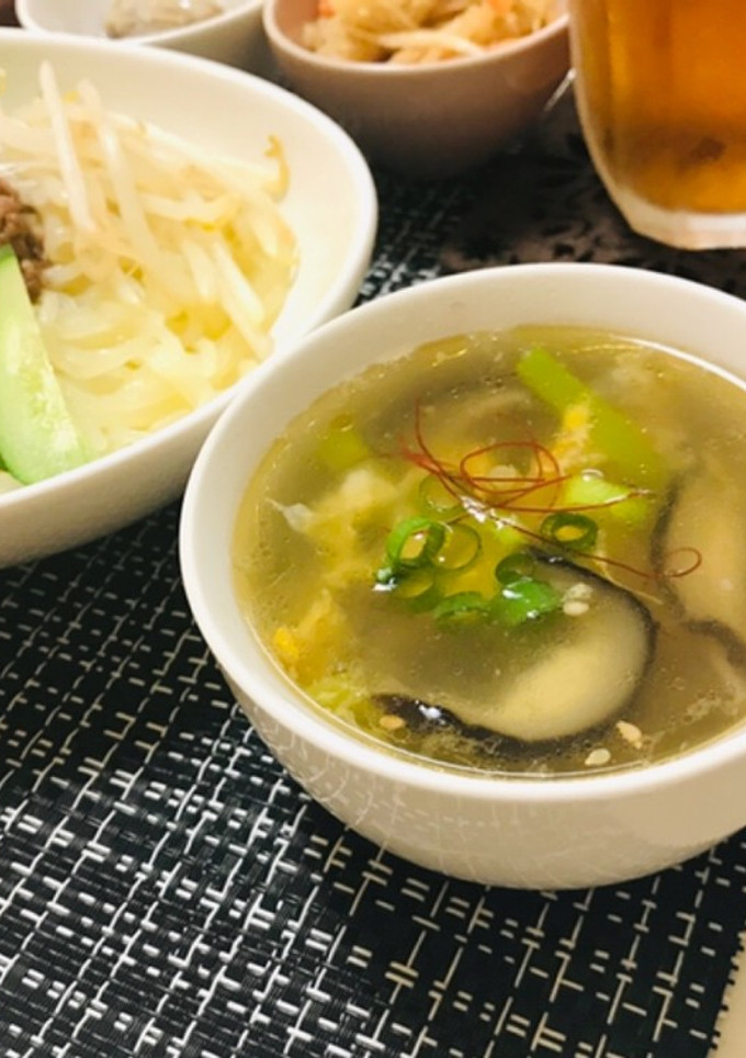 椎茸と卵とネギのスープ・中華スープ-レシピのメイン写真