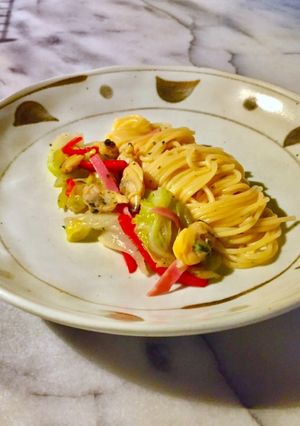 No2562アサリとキャベツのパスタ-レシピのメイン写真