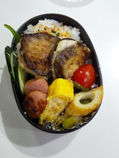 お弁当 なすのはさみ焼き-レシピのメイン写真