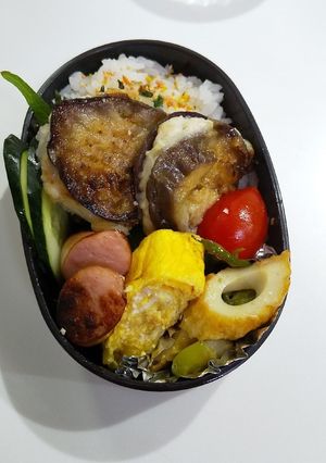 お弁当 なすのはさみ焼き-レシピのメイン写真