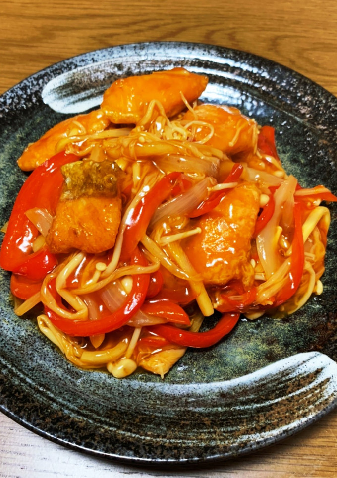 鮭の甘酢炒め-レシピのメイン写真