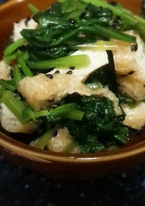 NO定番！ほうれん草と油揚げのゴマ酢和え-レシピのメイン写真